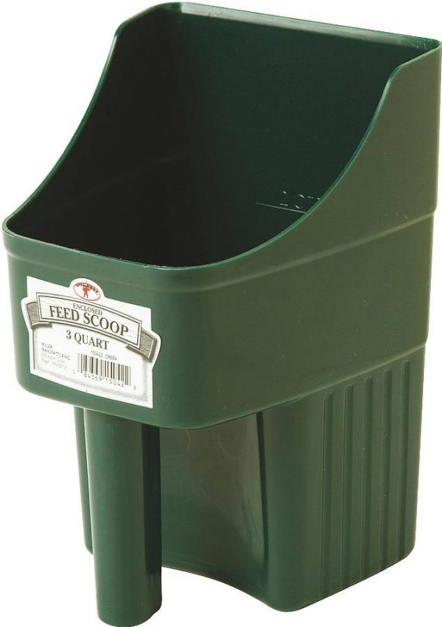 Little Giant Enclosed Feed Scoop - Green, 3qt