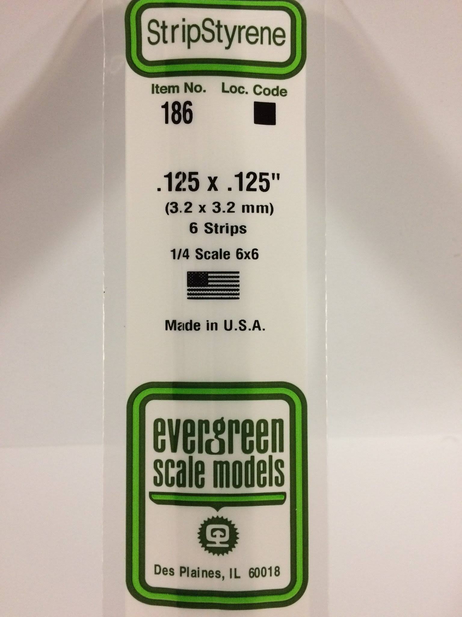 Evergreen Strips .125x.125 (6) 186