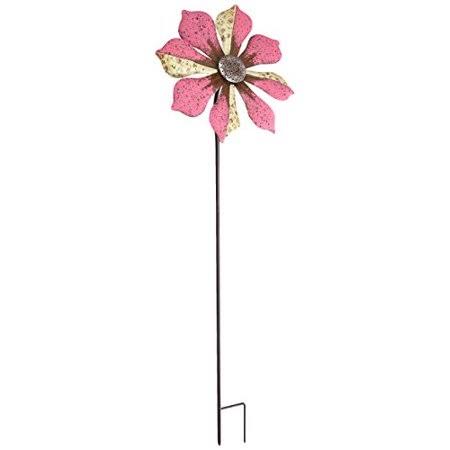 Regal Art & Gift 12295 Rustic Flower Pink Wind Spinner Regal Art & Gift