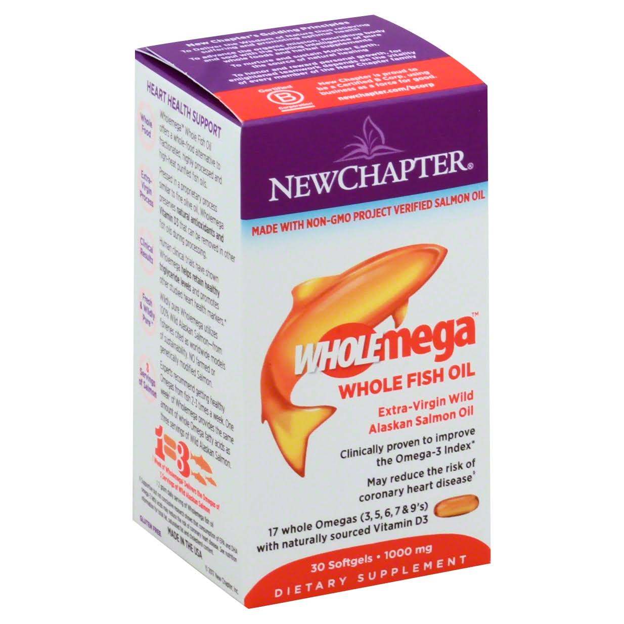 New Chapter Wholemega Extra Pure Fish Oil - 30 Capsules