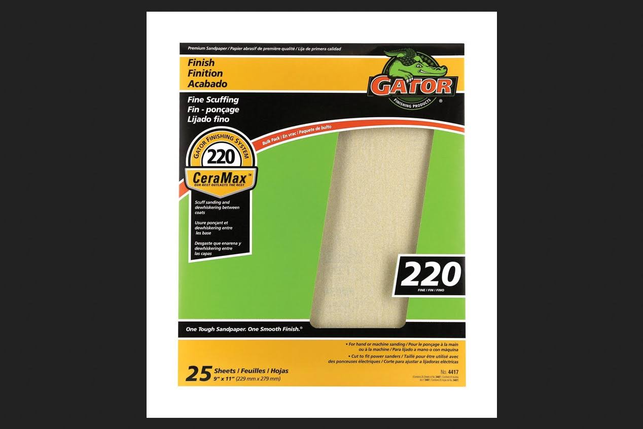 Gator Aluminium Oxide Sandpaper 28cm . L 220 Grit Fine | Garage | Best Price Guarantee | Delivery Guaranteed | Free Shipping on All Orders