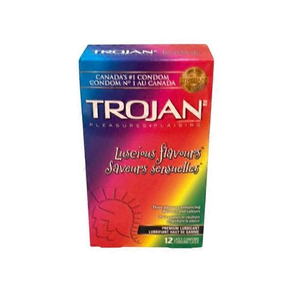 Trojan Luscious Flavours Coloured Lubricated Condoms 12.0 Count