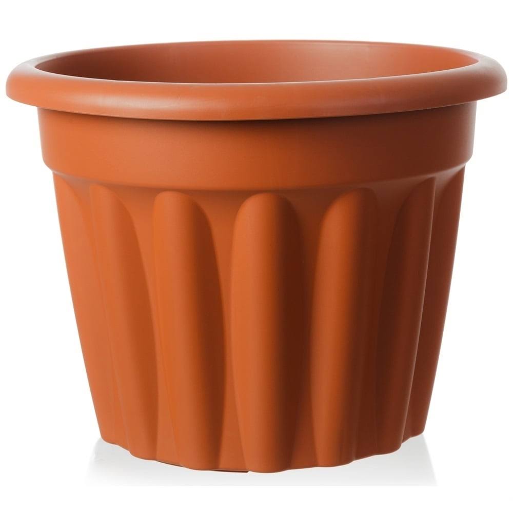 Whatmore 60cm Round Terracotta Plastic Plant Pot/Planter Vista Design