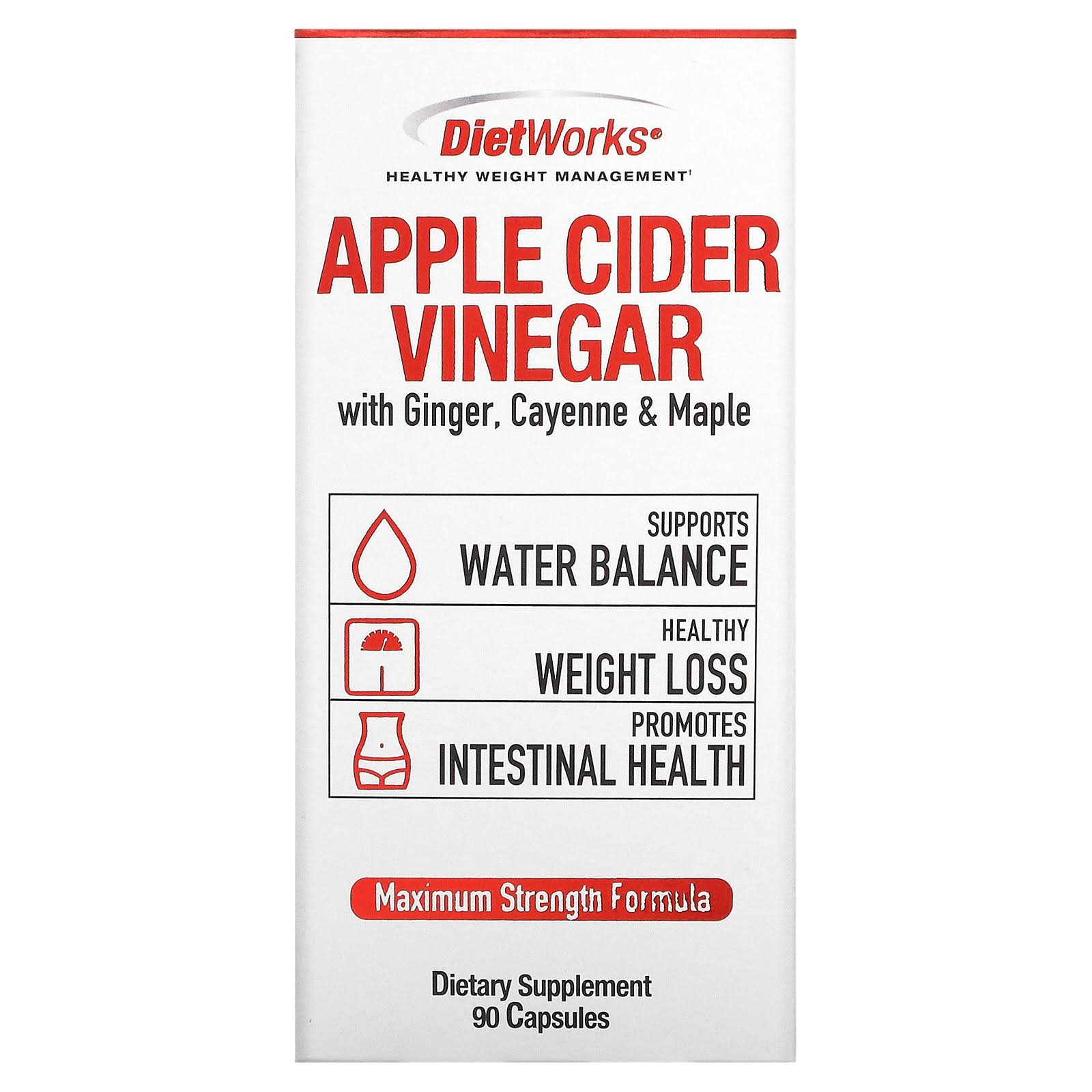 Diet Works Apple Cider Vinegar Supplement - 90 Capsules