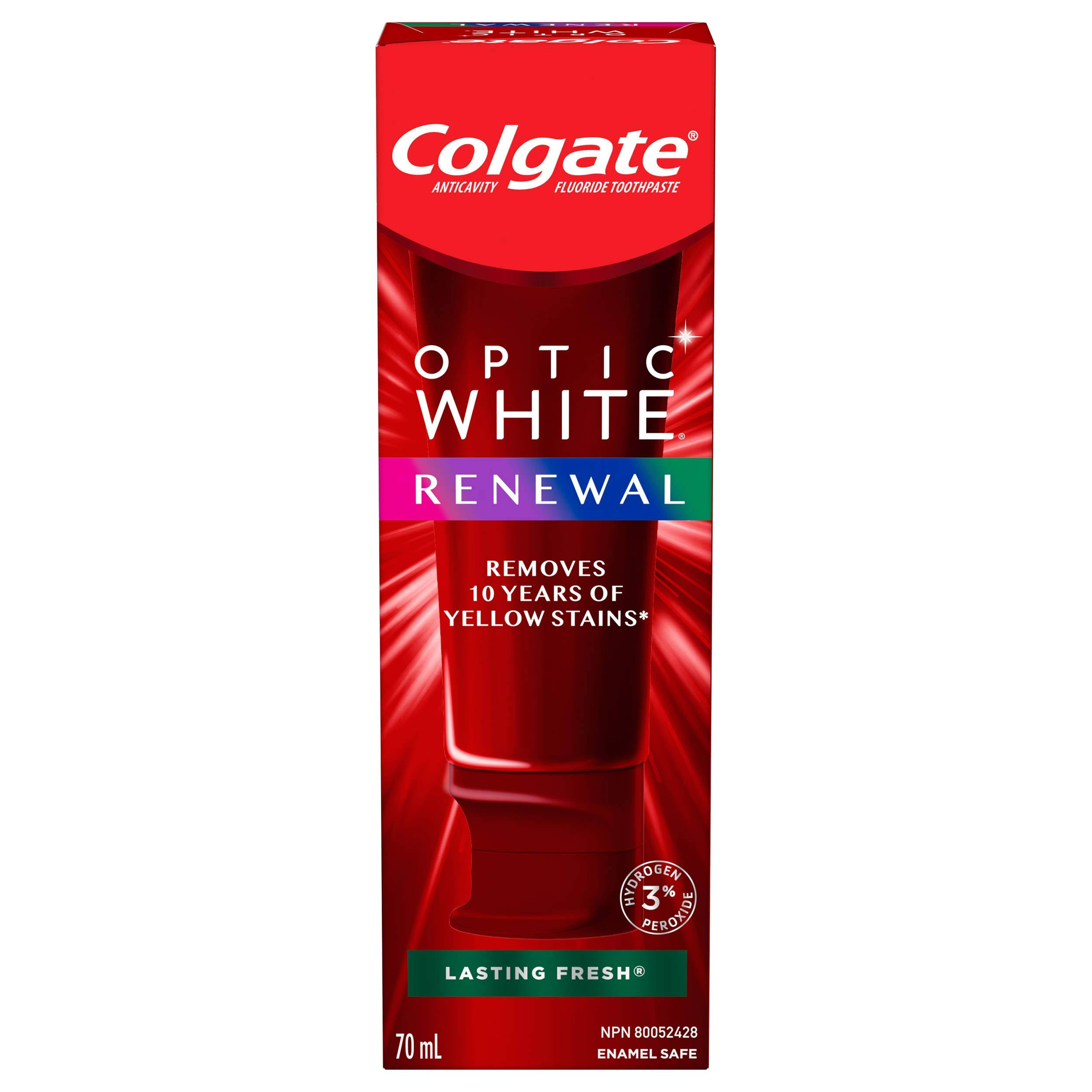 Colgate Optic White Renewal Lasting Fresh Teeth Whitening Toothpaste - 70 Ml
