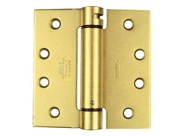 Stanley National Hardware V520 4 Inch Spring Hinge - Brass