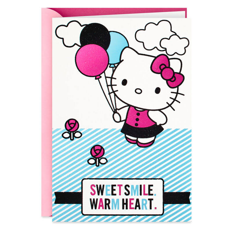 Hallmark Birthday Card, Hello Kitty Sweet Smile and Warm Heart Birthday Card