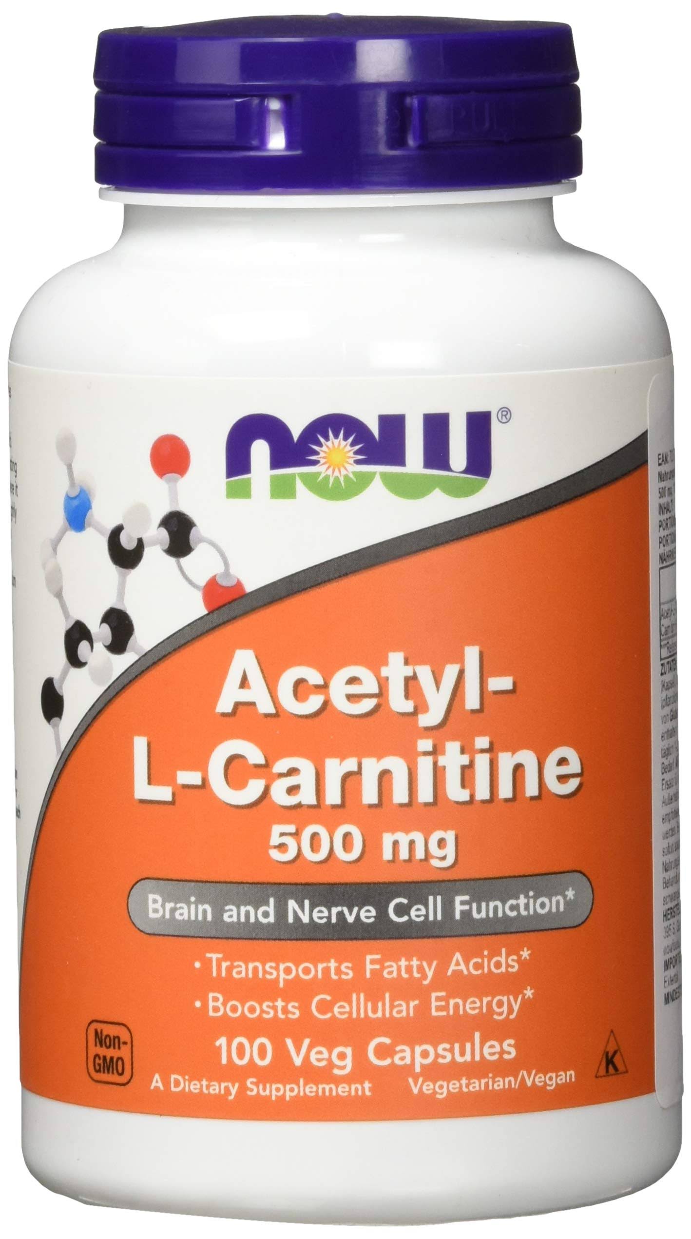 Now Foods Acetyl L-Carnitine 500mg - 100 Capsules