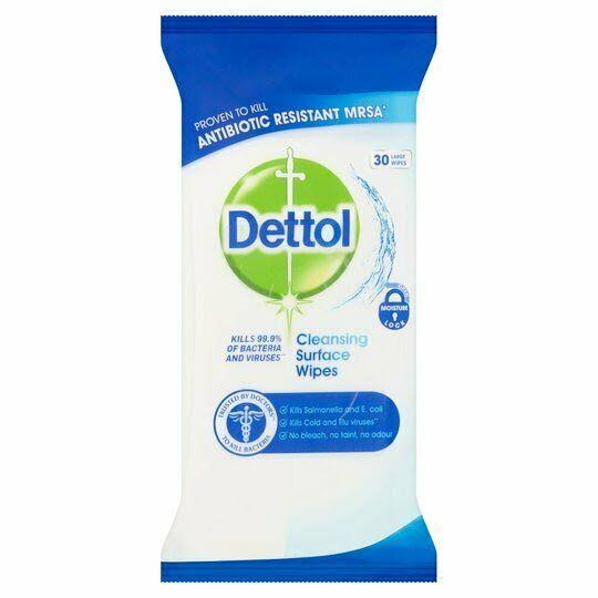 Dettol Antibacterial Cleansing Surface Wipes 30pk