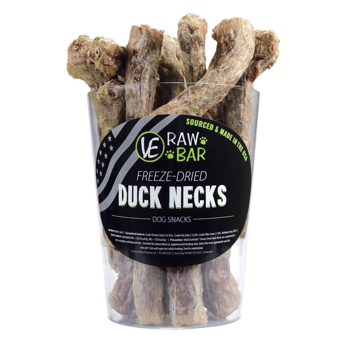 Vital Essentials VE Raw Bar Freeze-Dried Duck Necks