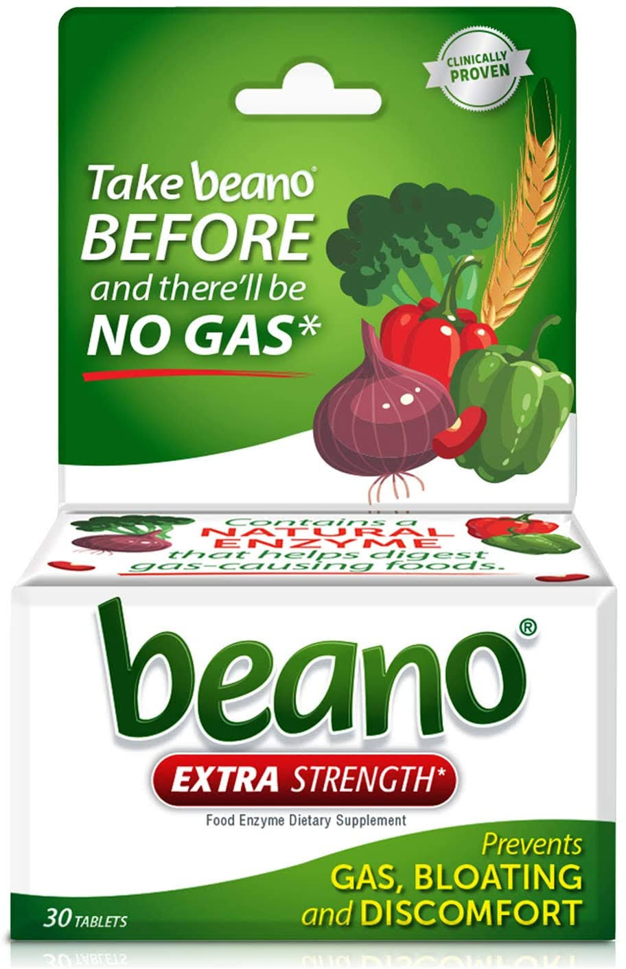 Beano Food Enzyme Dietary Supplement - 30 Tabs