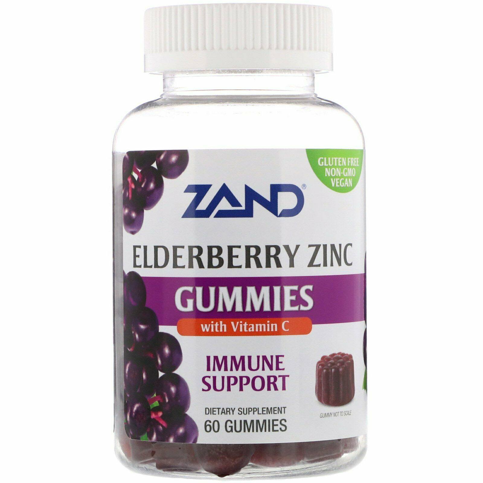 Zand, Elderberry Zinc Gummies with Vitamin C, 60 Gummies