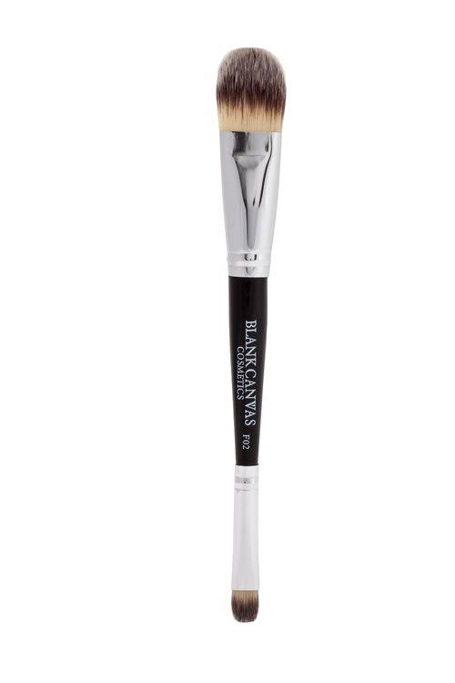 Blank Canvas Cosmetics F02 Double Ended Foundation & Concealer Brush