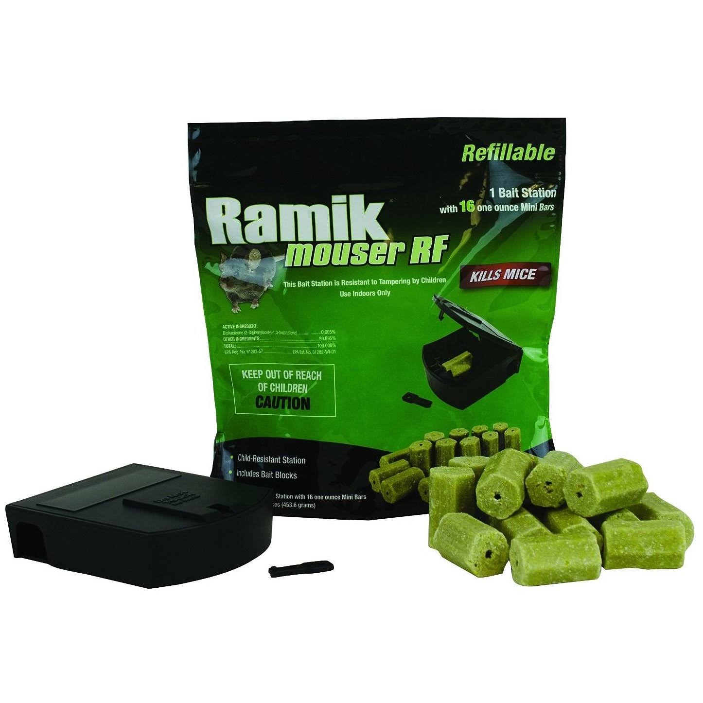 Ramik Refillable Mouse Bait Station - 16oz