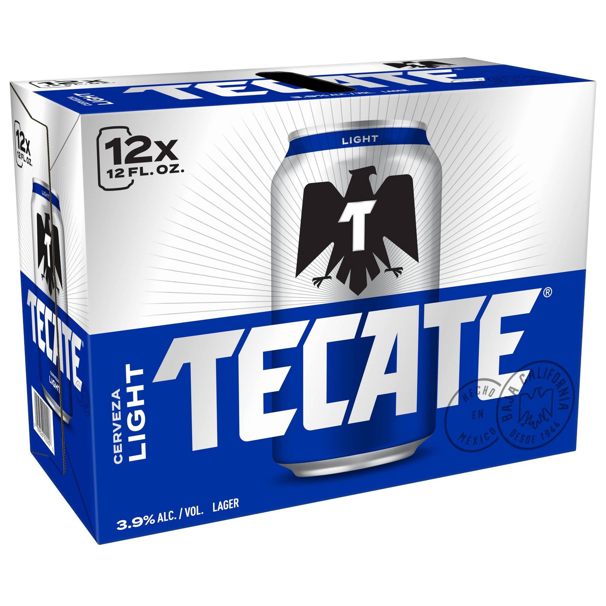 Tecate Light Mexican Beer - 12 Pack