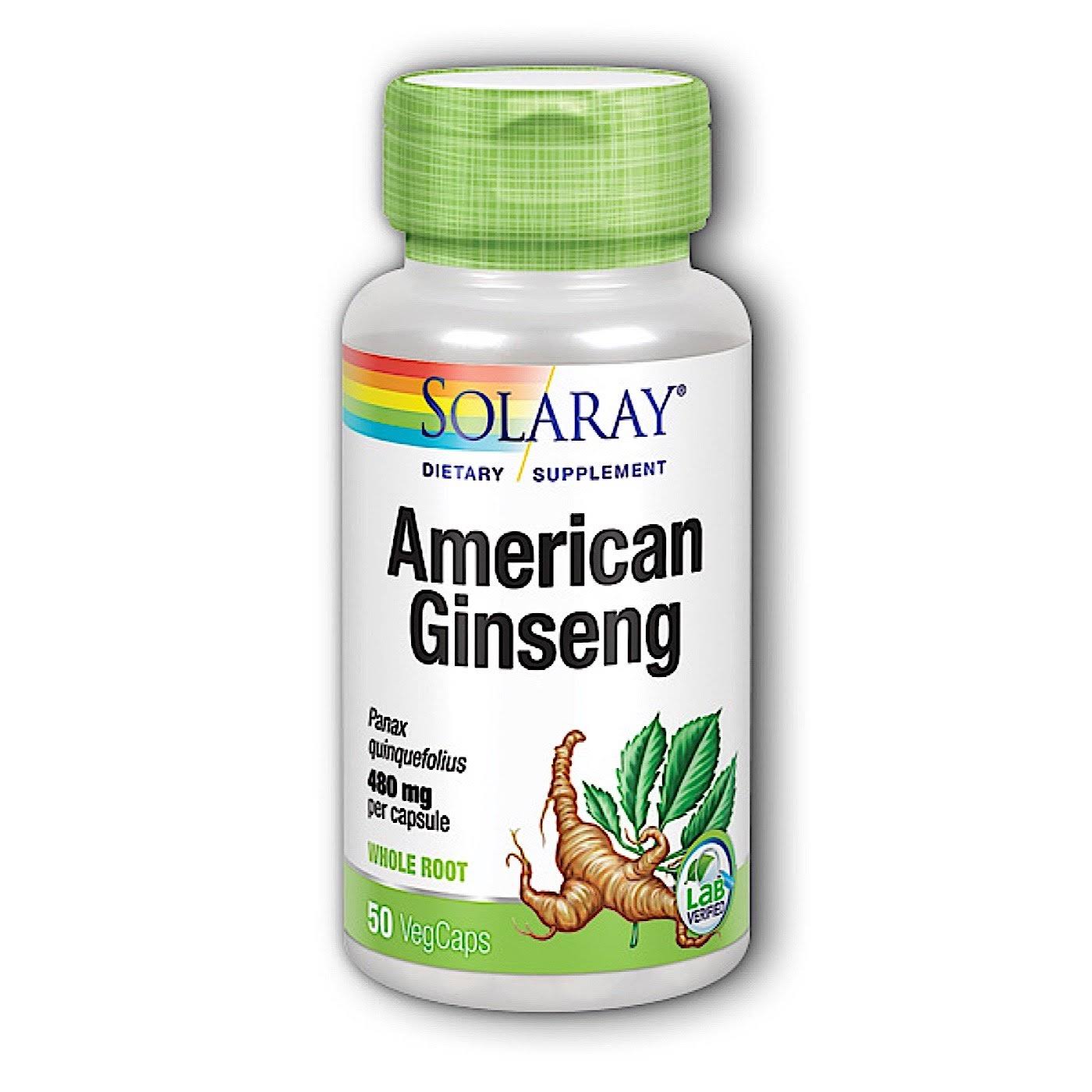 Solaray American Ginseng Root Dietary Supplement - 480mg, 50ct