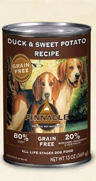 Pinnacle Grain Free Duck and Sweet Potato Recipe Dog Food 13oz