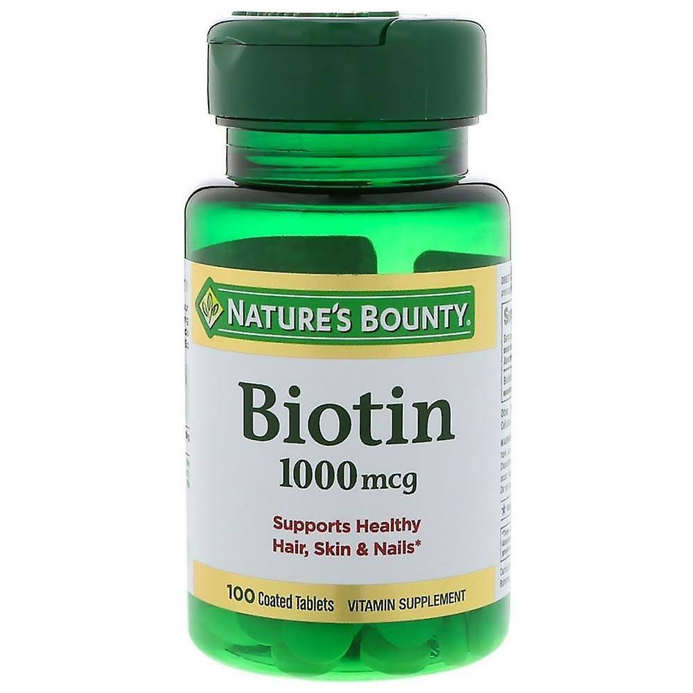Nature's Bounty Biotin Vitamin Supplement - 100 Tablets