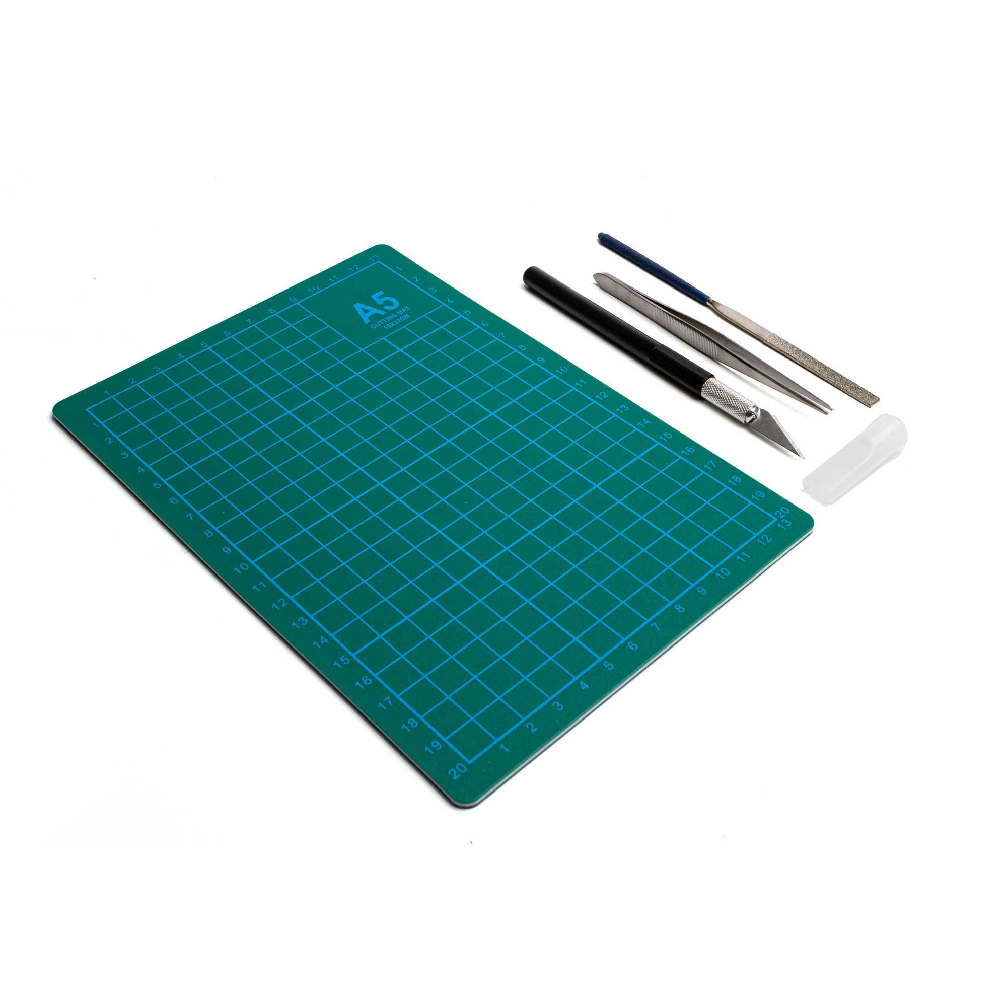 Hobby Essentials Cutting Mat Set with Knife File & Tweezer Hdxk0047 Knives/Blades