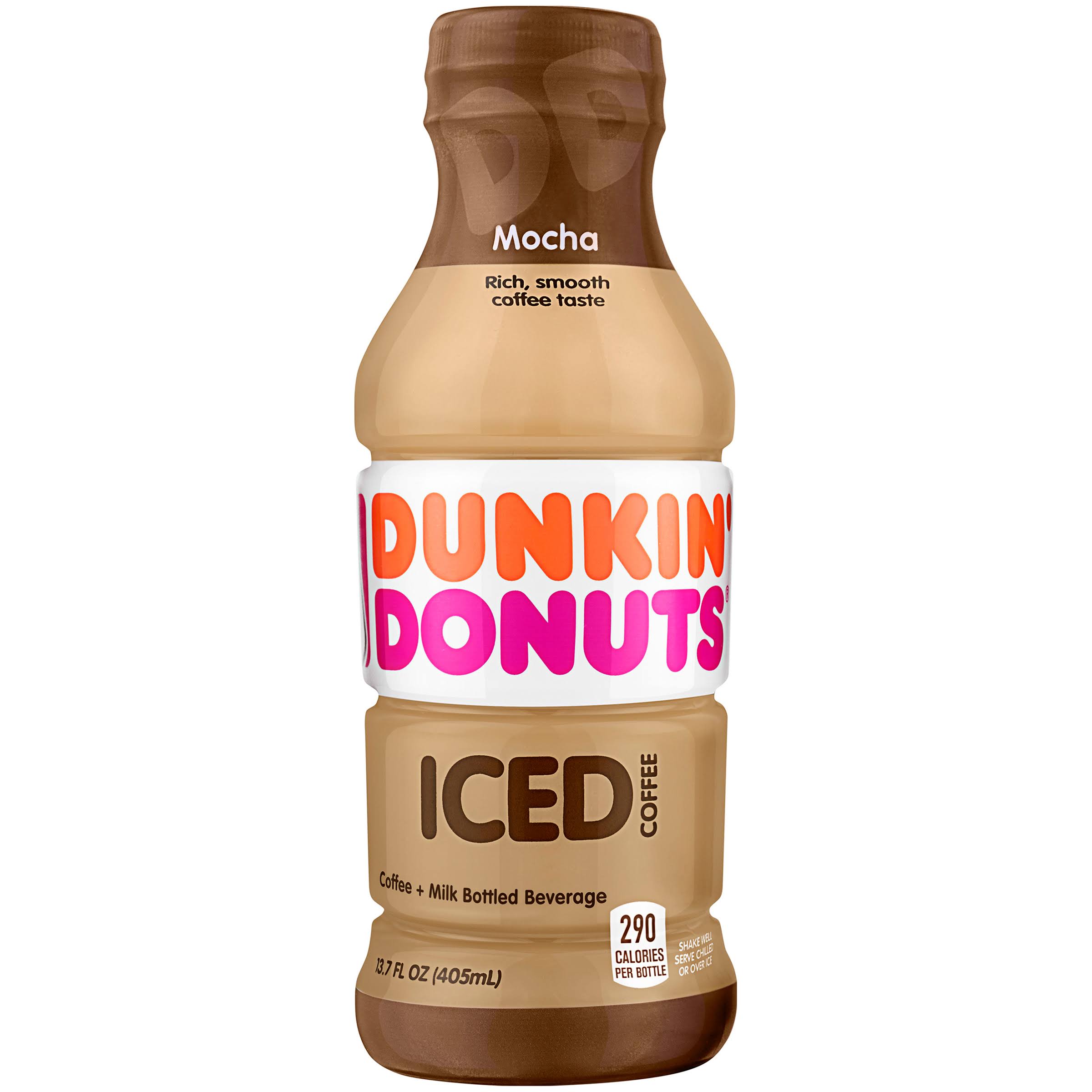 Dunkin' Iced Coffee, Mocha, Rich + Chocolatey - 13.7 fl oz