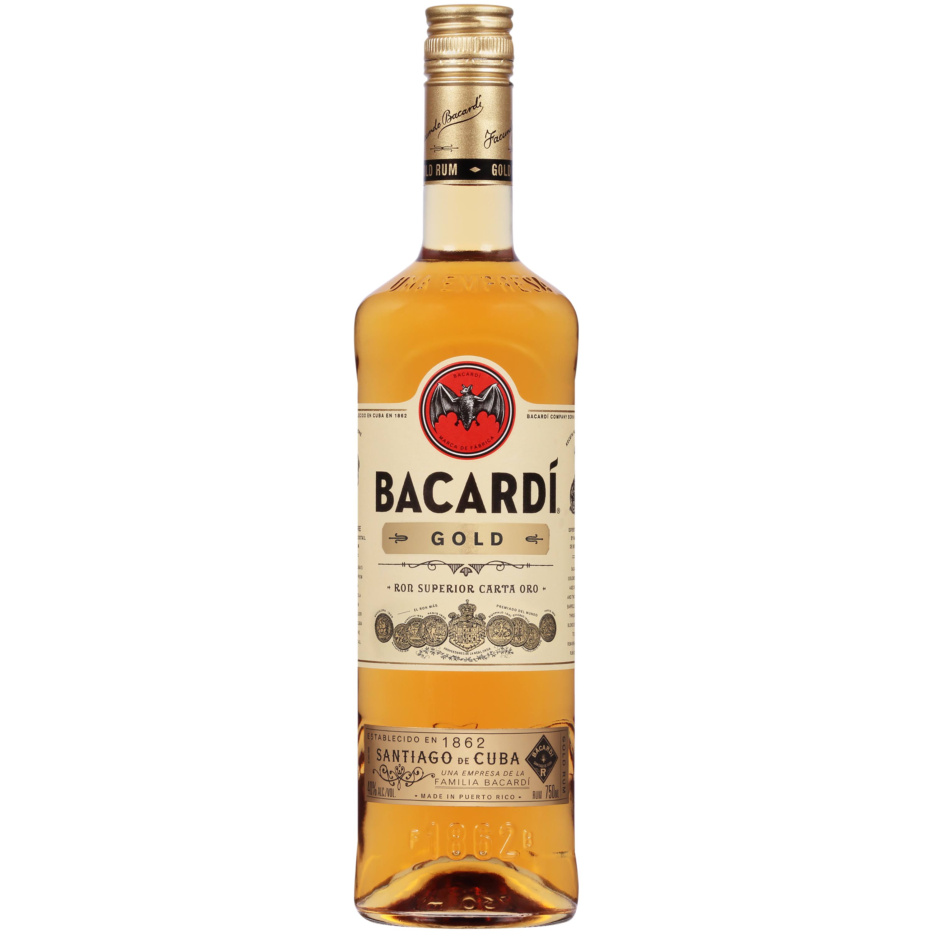 Bacardi Carta Oro Superior Gold Rum 750ml Bottle