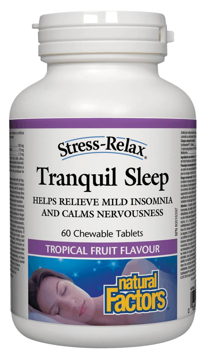 Natural Factors Stress-Relax Tranquil Sleep 60 Chewable Tablets