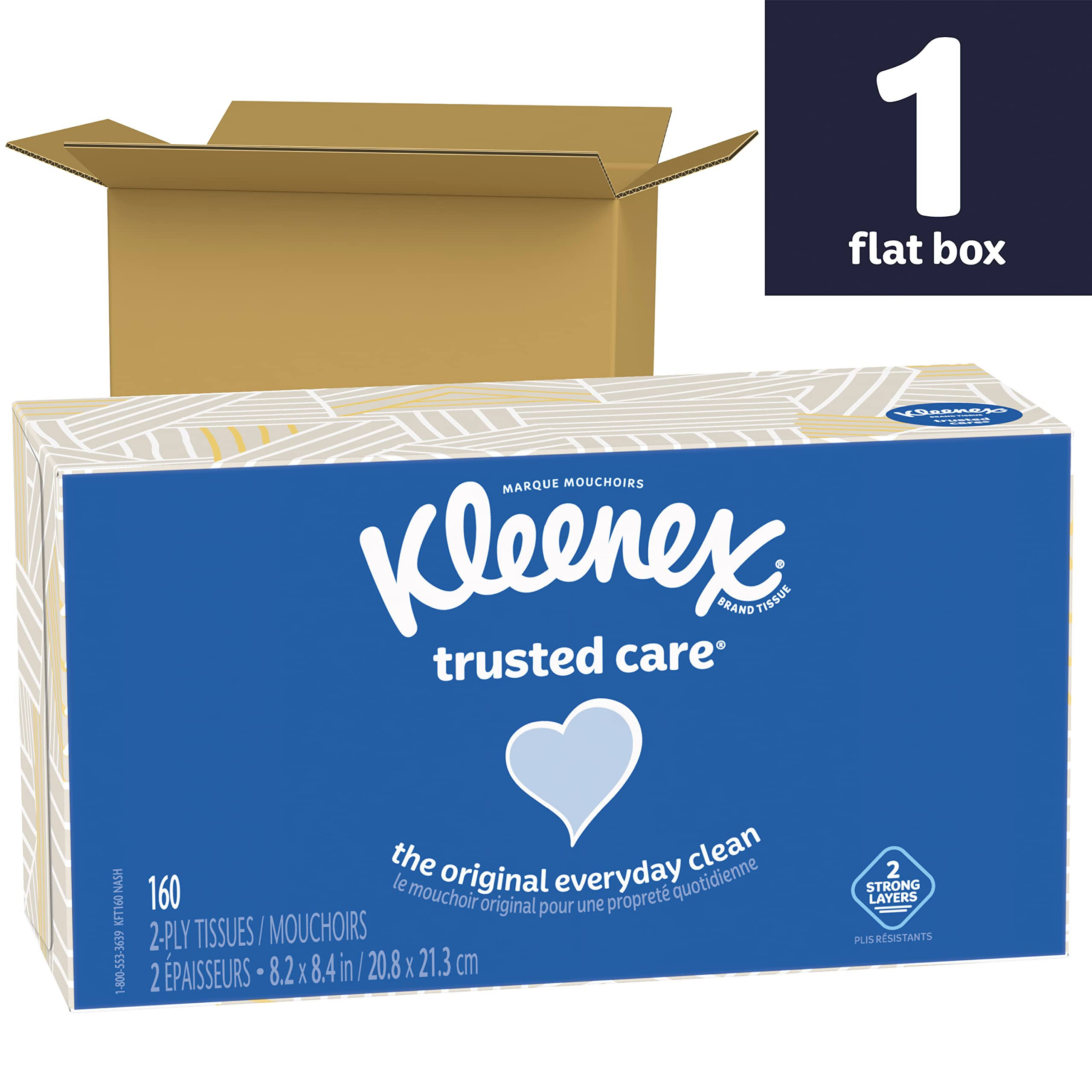 Kleenex Trusted Care Tissue, 2-Ply - 160 tissues