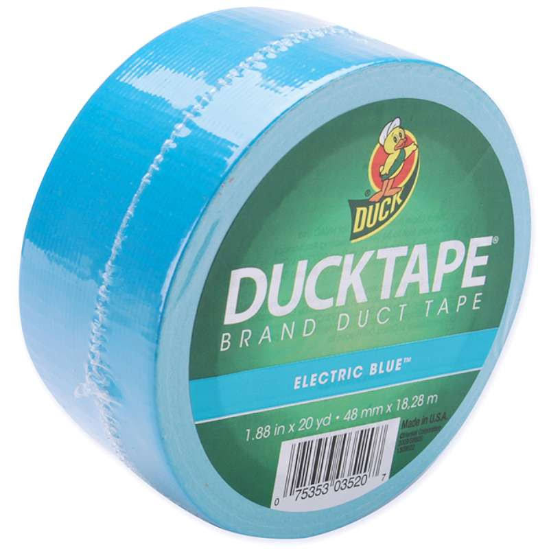 Duck 1311000 Color Duct Tape - Electric Blue, 1.88" x 20yd