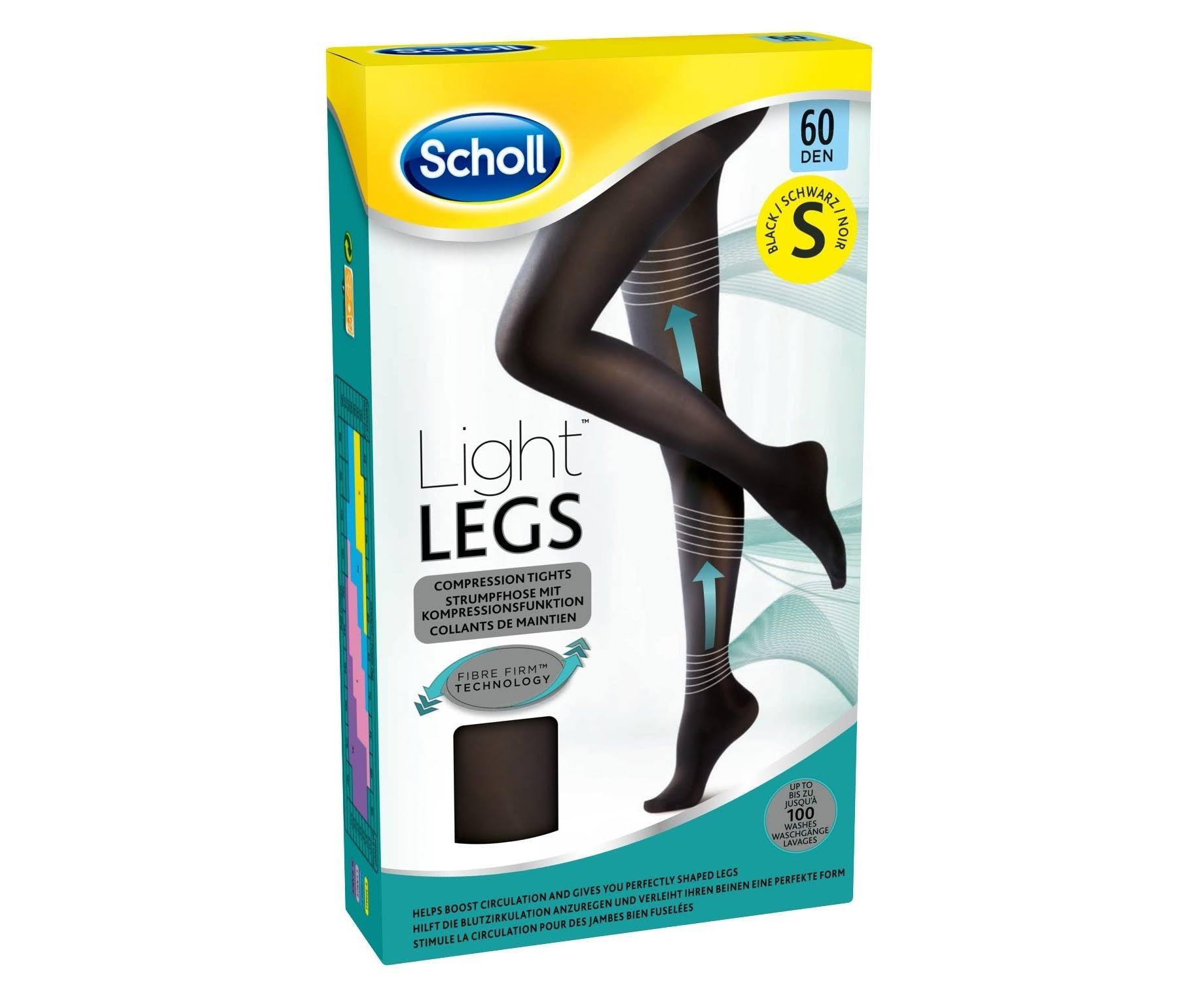 Scholl Light Legs Compression Tights - 60 Den Black, Small