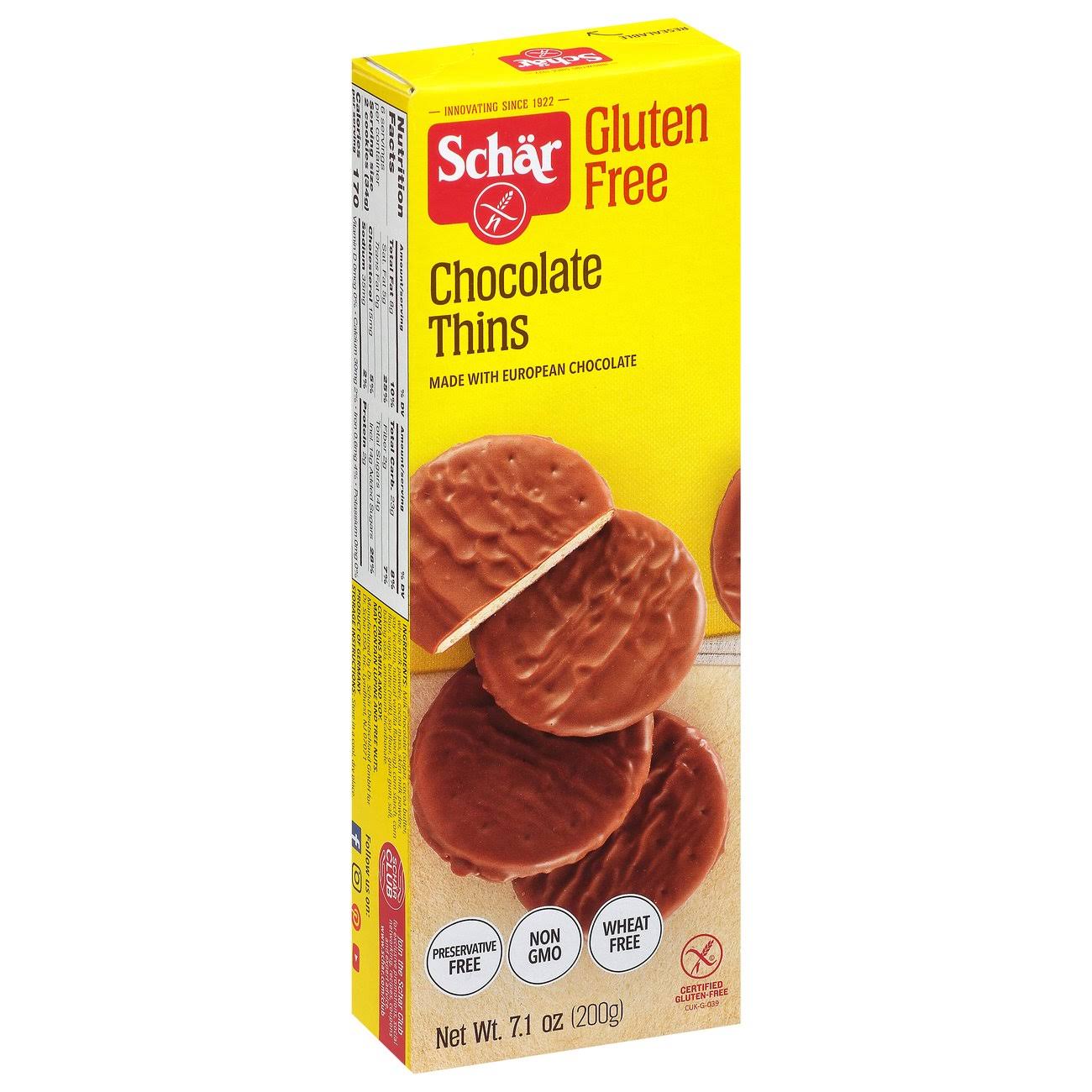 Schär Gluten Free Chocolate Thins - 7.1oz