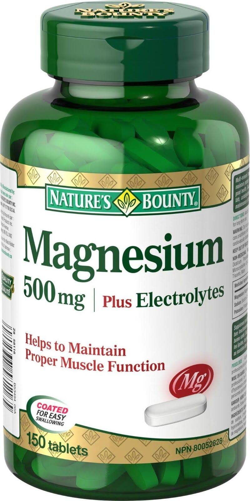 Nature's Bounty Magnesium Plus Electrolytes Supplement - 150ct