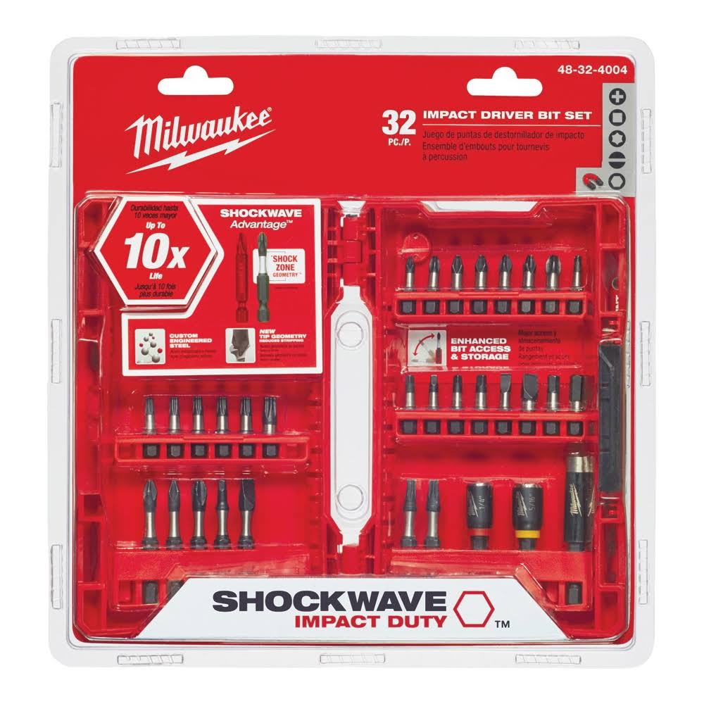 Milwaukee Accessories 48324004 Tool Bit Driver Set - 32pc