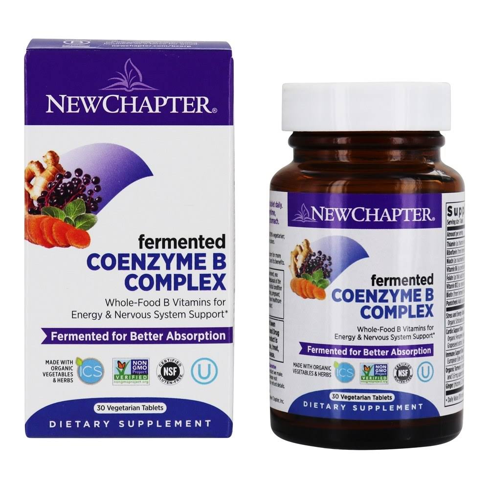 New Chapter Fermented Coenzyme B Complex 30 Vegetarian Tablets