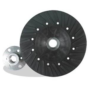 Pearl Abrasive Center Nut Backup Pad - For Fiber Disc, Spiral Faced, 4" X M10 X 1.25"