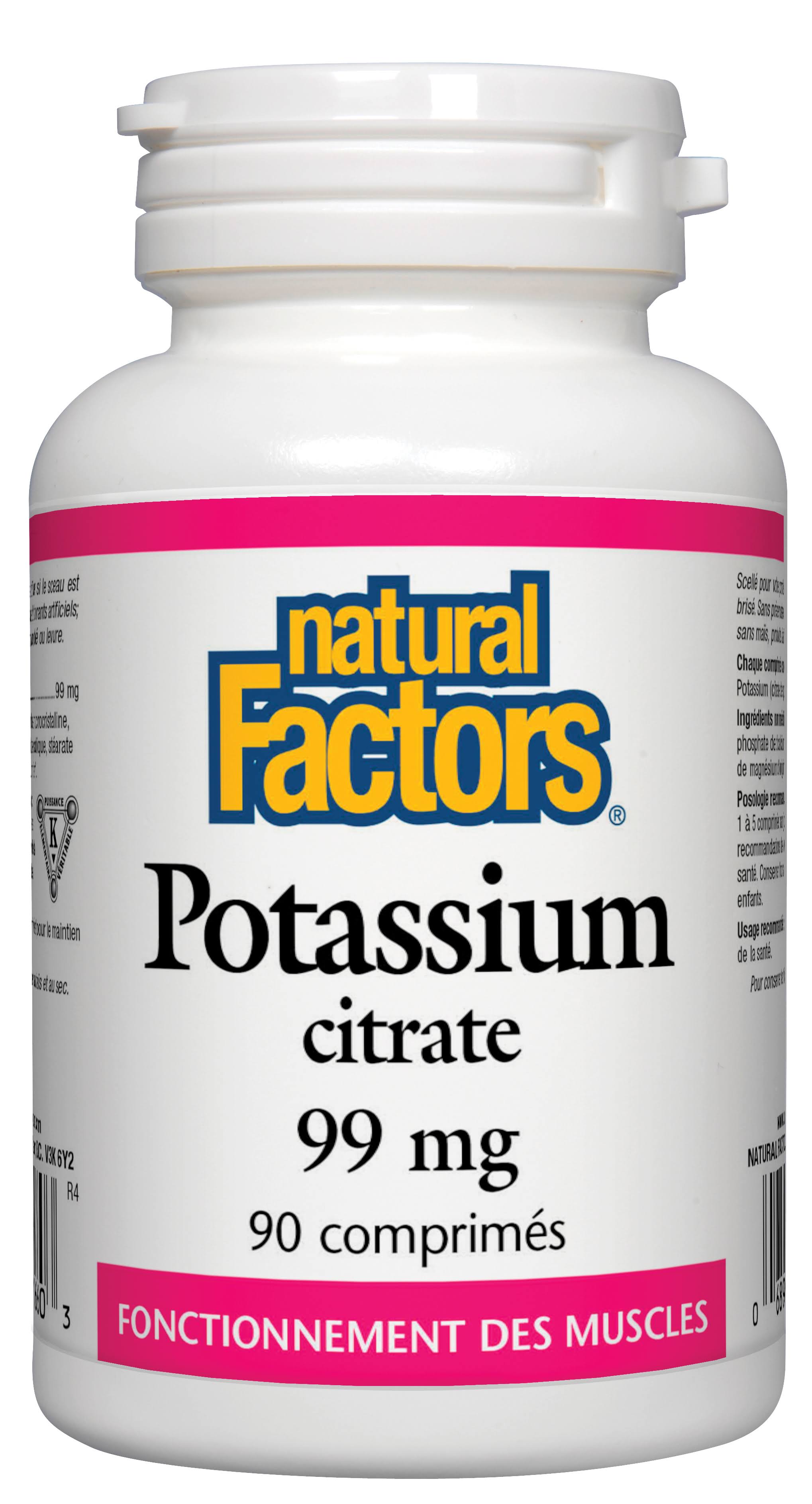 Natural Factors Potassium Citrate 99mg Tablets - x90