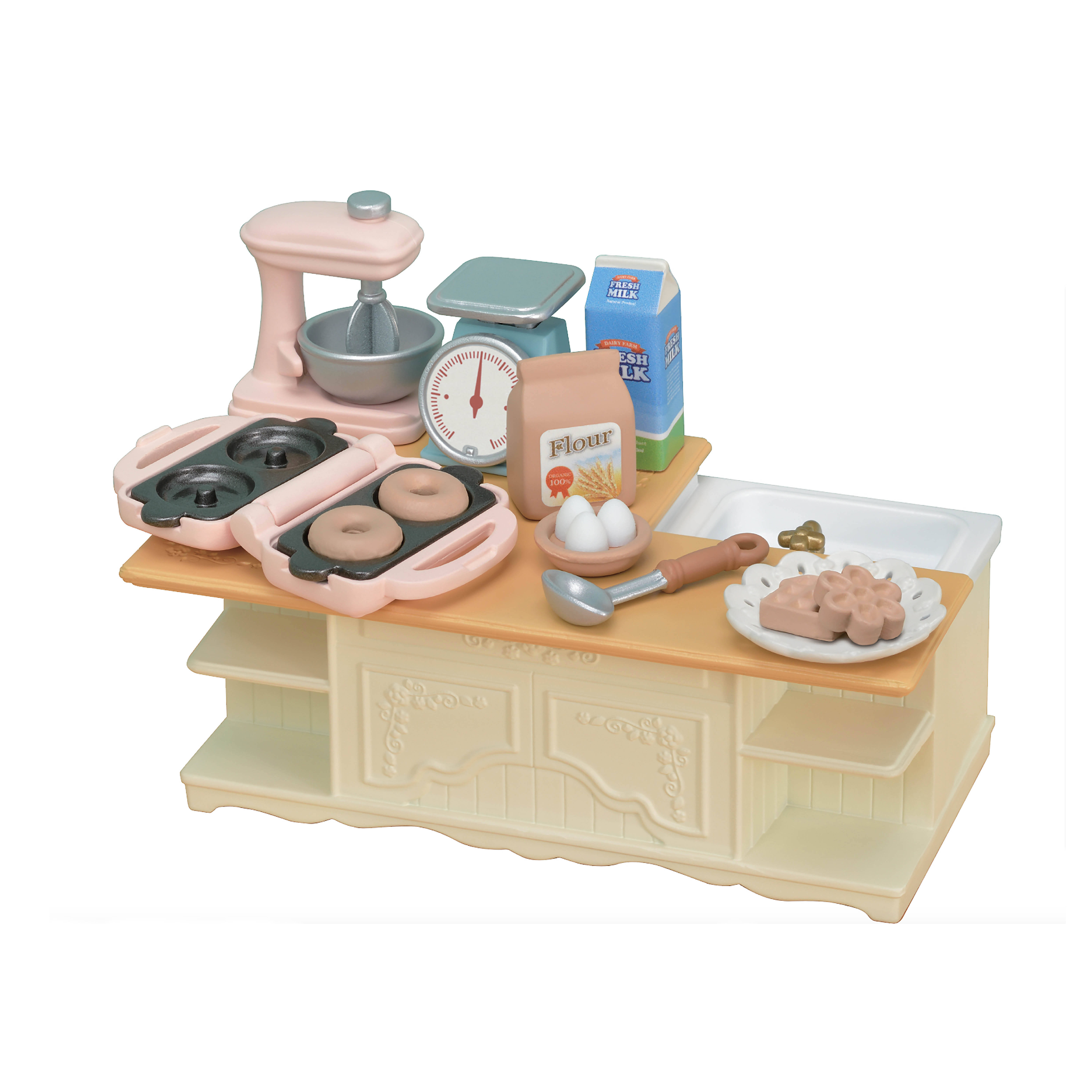 Calico Critters Kitchen Island, Dollhouse Furniture and Accessories