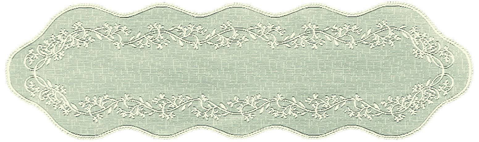 Heritage Lace Sheer Divine Table Runner Ecru / 14 inch x 72 inch