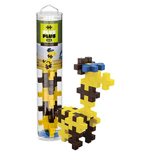 Plus Plus Big - Instructed Tube - 15 Piece Giraffe - Construction Building Stem / Steam Toy