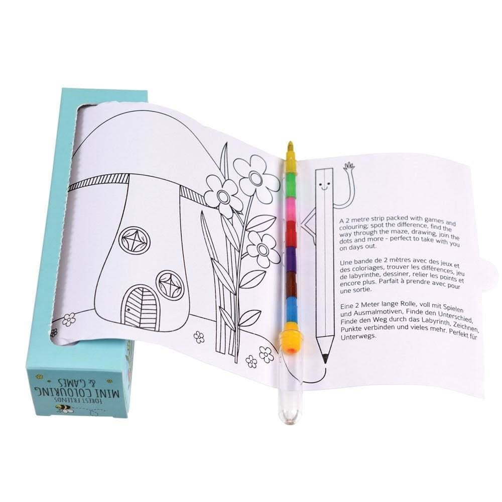 Rex London FOREST FRIENDS MINI COLOURING AND GAMES