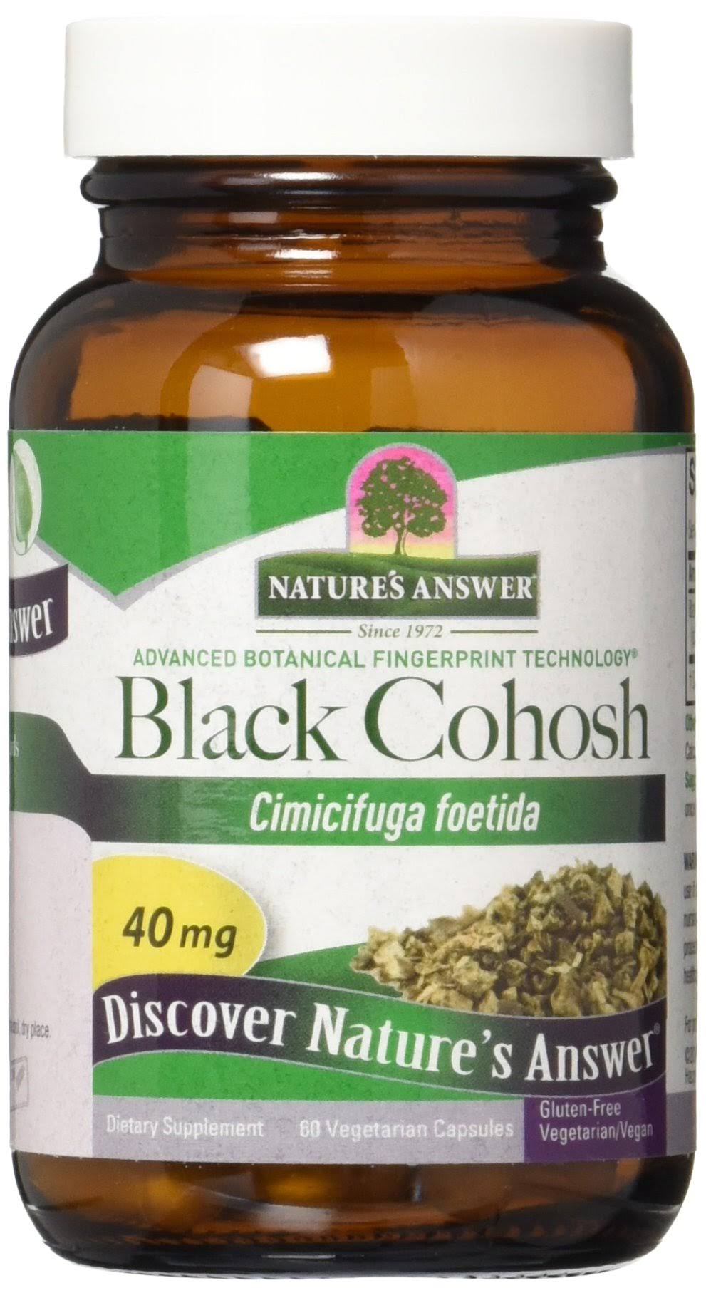 Nature's Answer Black Cohosh Root Standardized Supplement - 60Vcaps