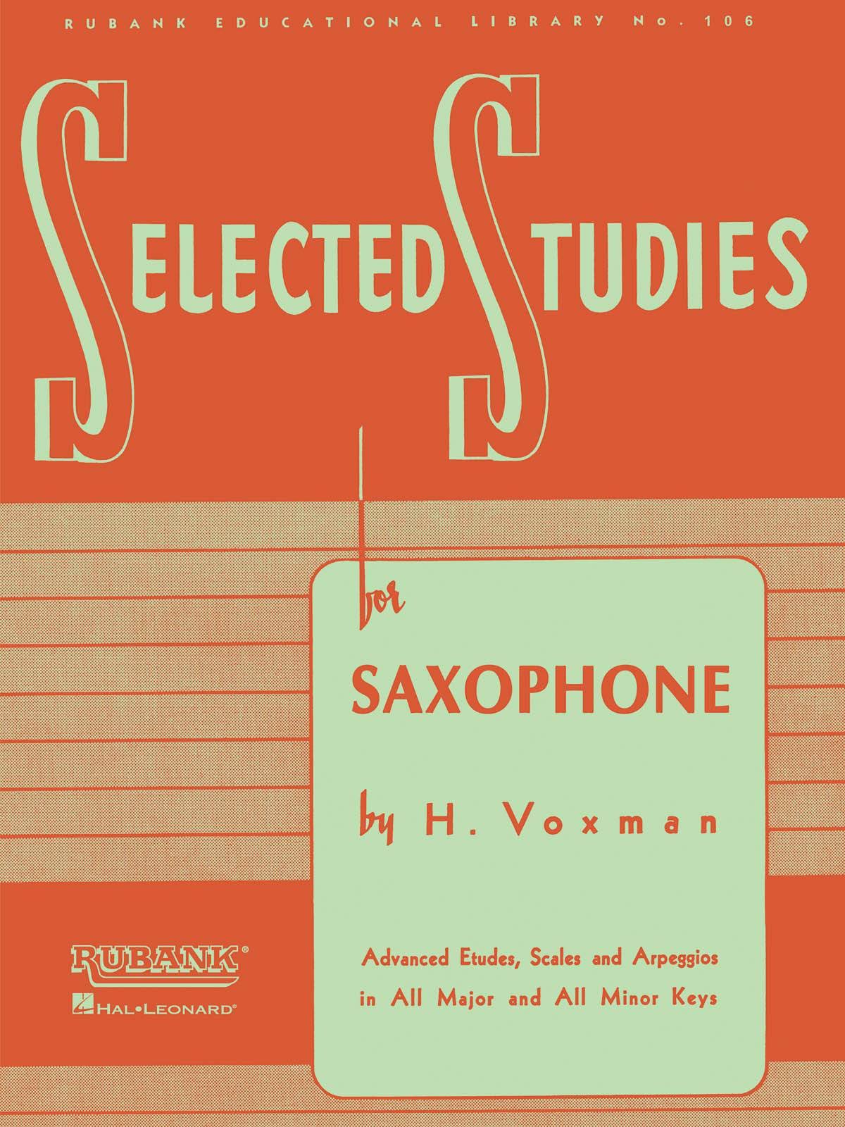 Selected Studies For Saxophone Woodwind Method Series - H. Voxman