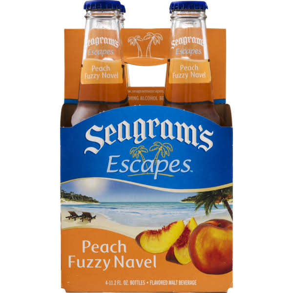 Seagram's Escapes Peach Fuzzy Navel - 4 Bottles