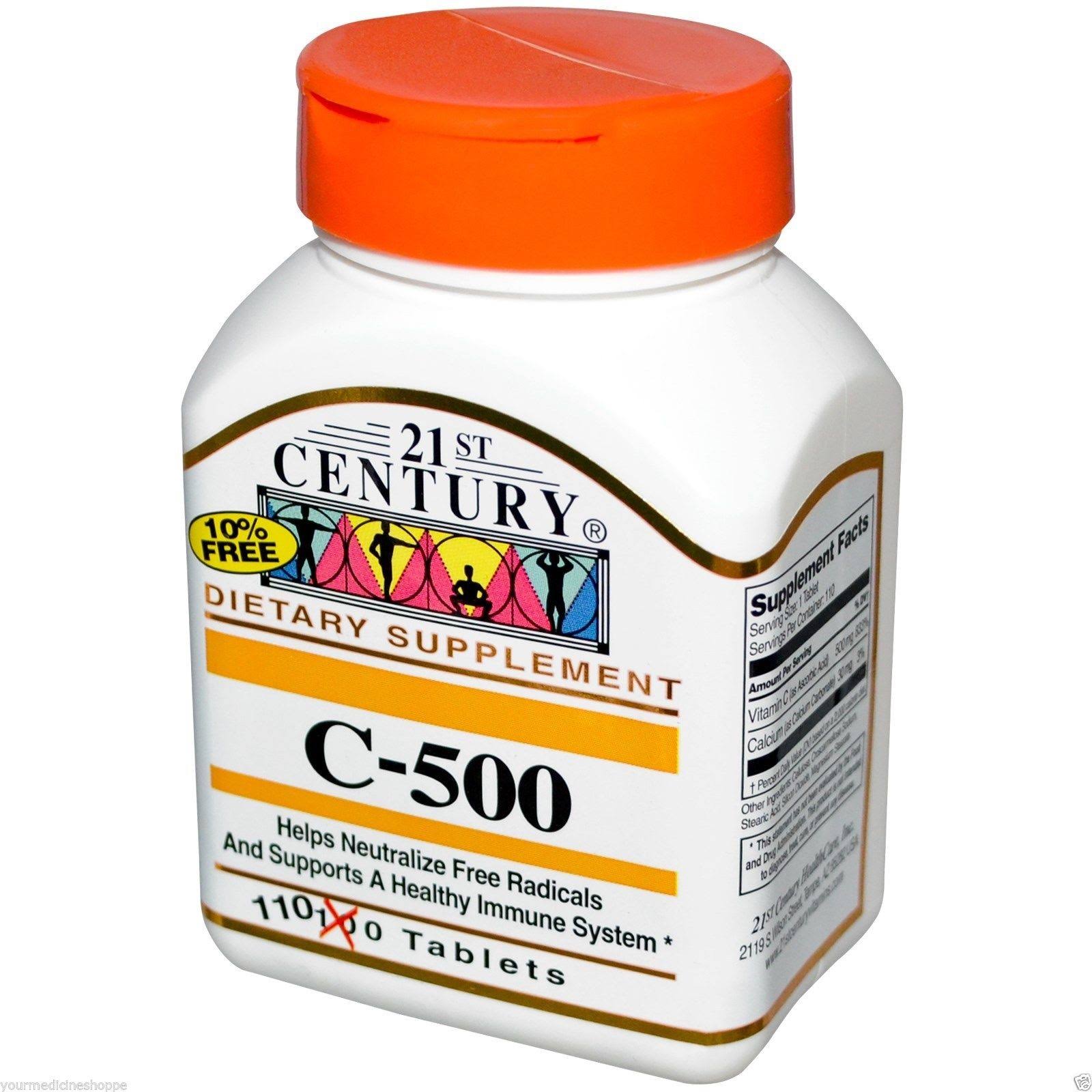 21st Century Vitamin C Supplement - 500mg, 110tabs