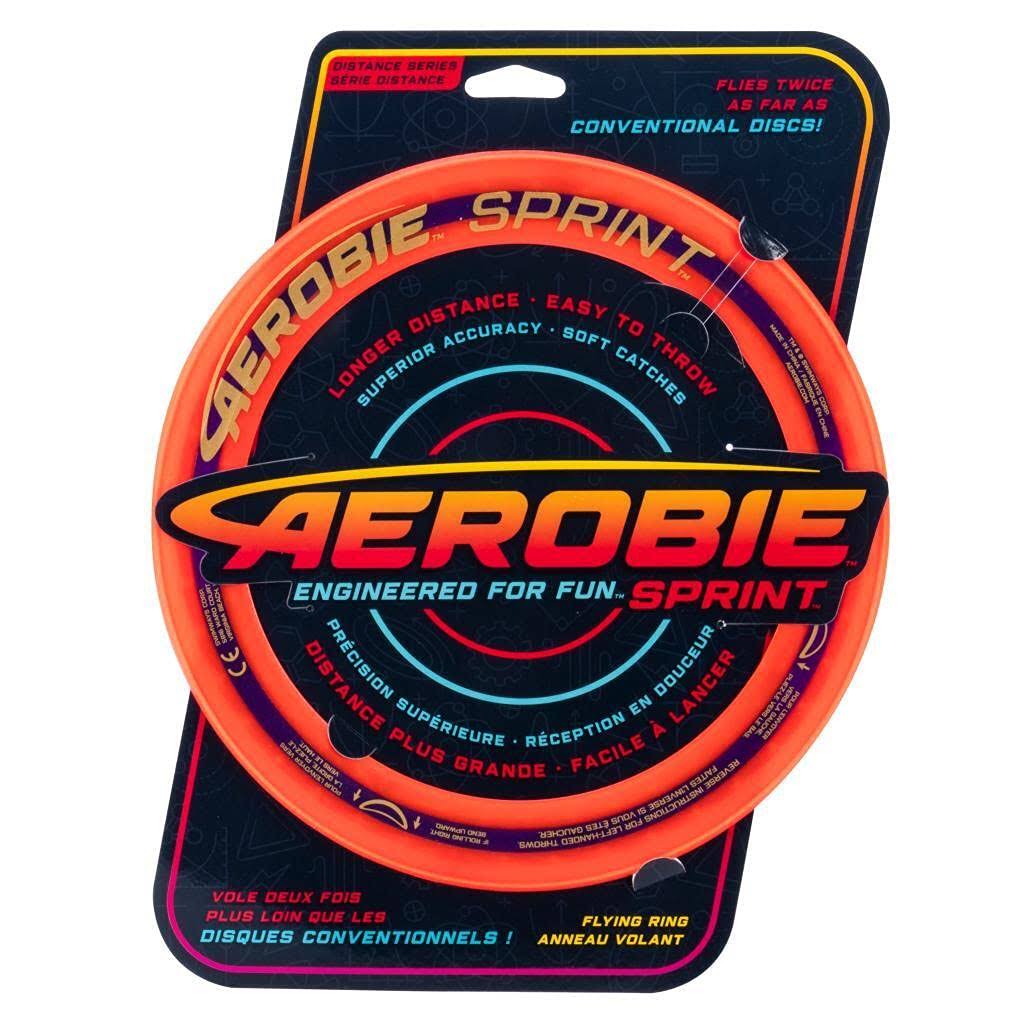 Aerobie Sprint Ring Outdoor Flying Disc - 10 Inches - Orange