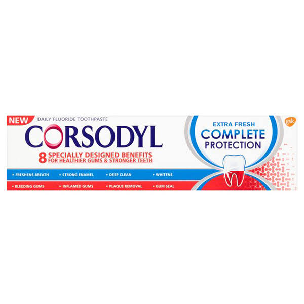 Corsodyl Extra Fresh Complete Protection Toothpaste, 75 ml