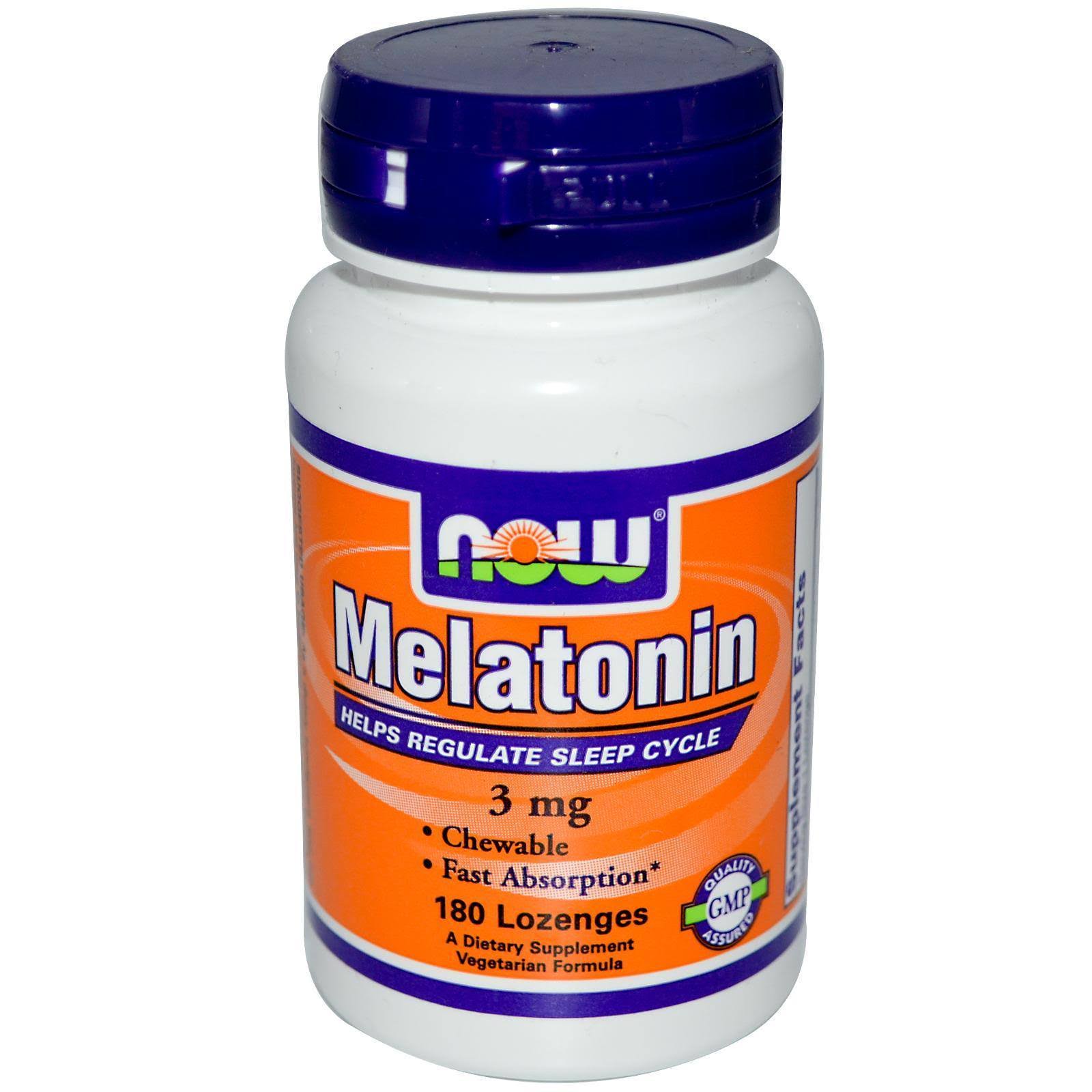 Now Foods Melatonin - 3mg, 180 Lozenges