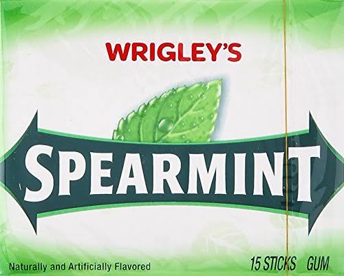 Wrigley's Spearmint Chewing Gum - 15 Sticks