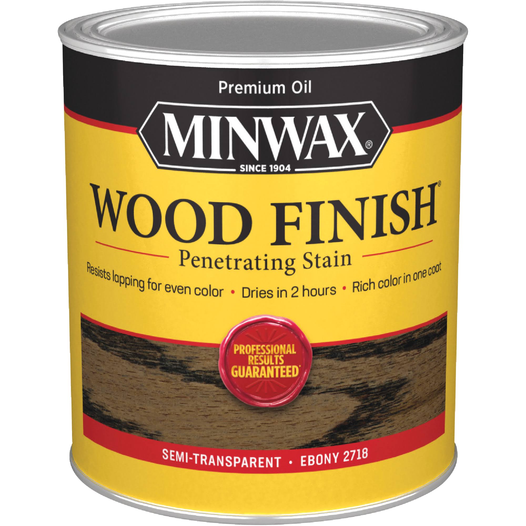 Minwax Wood Finish Oil-Based Interior Stain - Ebony, 1qt