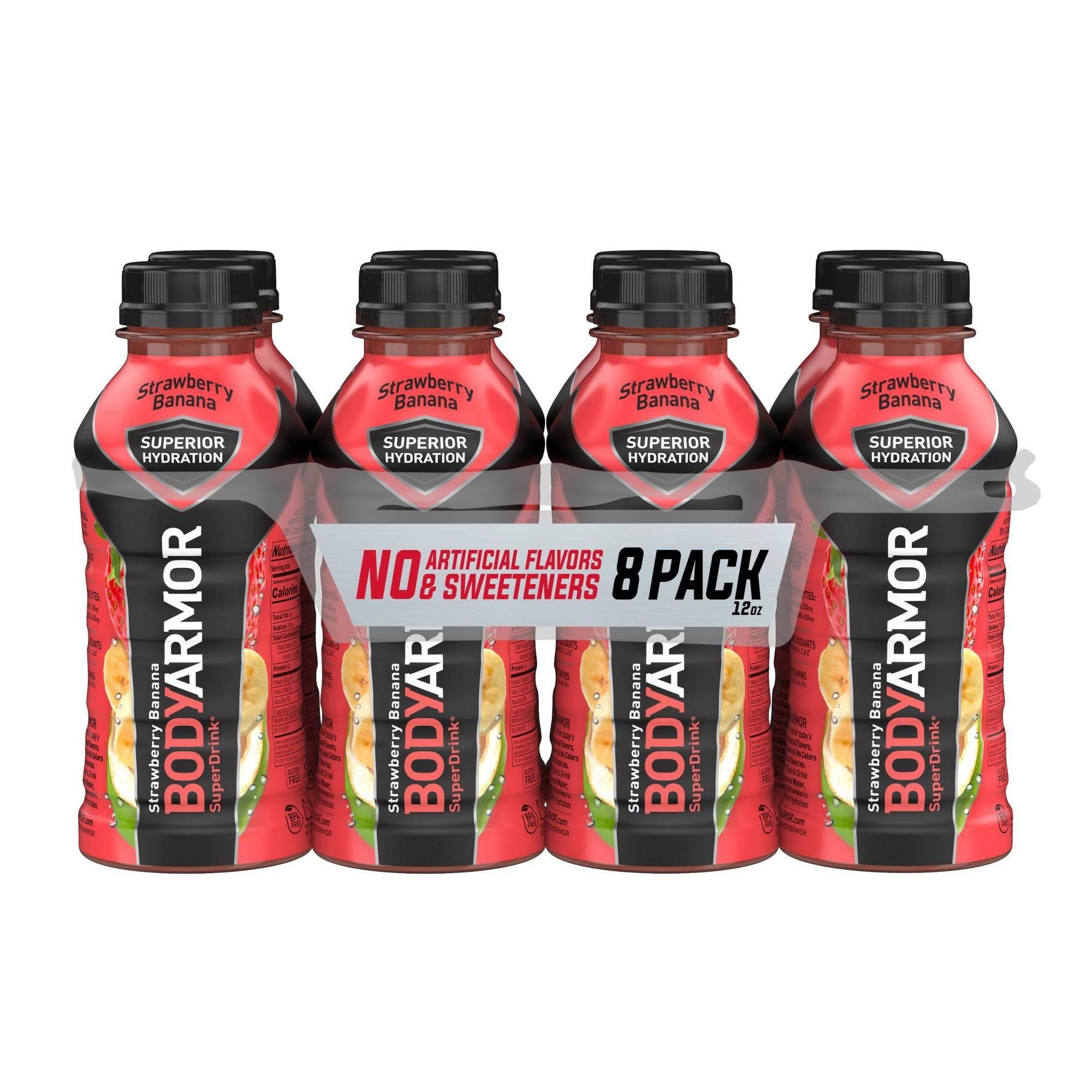 Body Armor Super Drink, Strawberry Banana - 8 pack, 12 fl oz bottles
