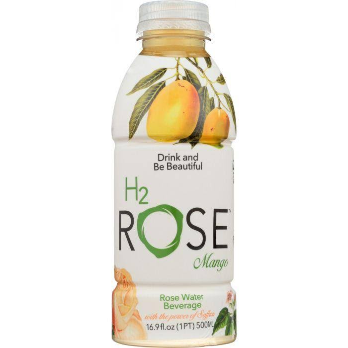 H2Rose Rose Water Beverage, Mango - 16.9 fl oz